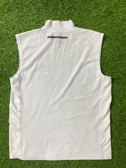 White Sleeveless Turtleneck Compression