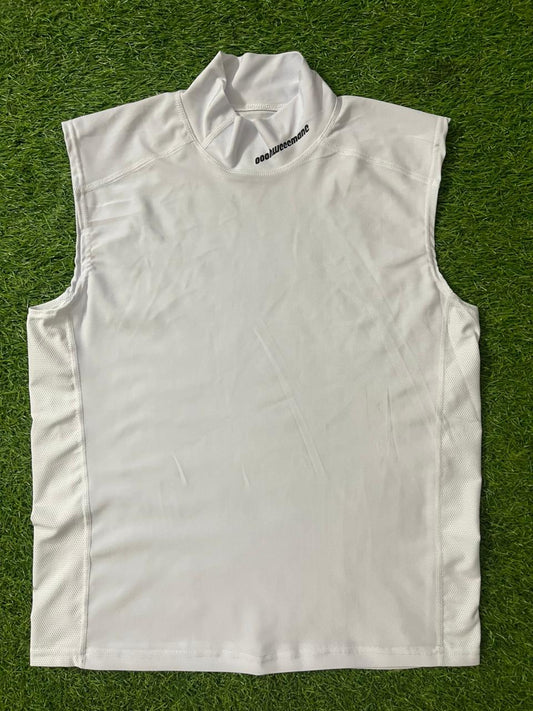 White Sleeveless Turtleneck Compression
